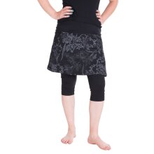 Vishes - Damen Mini Rock mit kurzer Hose drunter Schwarz 44