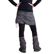 Vishes Hose mit Rock Hippie Hose Goa Rock Hippie Cacheur Schwarz 44-46