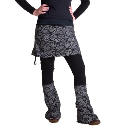 Vishes Hose mit Rock Hippie Hose Goa Rock Hippie Cacheur Schwarz 46-48