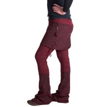 Vishes Hose mit Rock Hippie Hose Goa Rock Hippie Cacheur dunkelrot 40-42