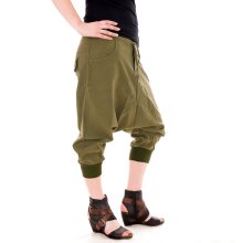 Vishes Boyfriend Hose Haremshose Pluderhose olive 42