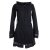 Vishes Zipfelkapuze Jacke Elfenjacke Larp Hippie UNIKAT schwarz 46