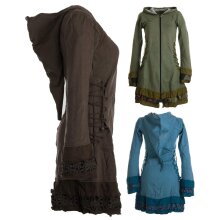 Vishes Zipfelkapuze Jacke Elfenjacke Larp Hippie UNIKAT braun 42