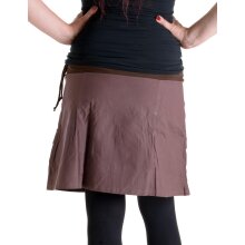 Vishes bestickter Mini Rock Hippie Boho braun 48