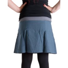 Vishes bestickter Mini Rock Hippie Boho grau 48