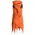 Vishes Zipfelkleid Neckholder Sommerkleid Hoodie Elfenkleid Dunkelorange 42