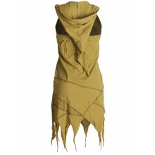 Vishes Zipfelkleid Neckholder Sommerkleid Hoodie Elfenkleid Olivegrün 36