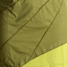 Vishes Mini Kleid Goa Neckholder Kleid zweifarbig Zipfelkleid olive 44/46