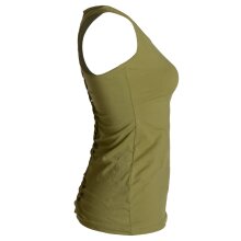 Vishes  Dehnbares Sommer Shirt mit Cutwork auf dem Rücken olivgrün 40