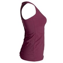 Vishes  Dehnbares Sommer Shirt mit Cutwork auf dem Rücken dunkelrot 44