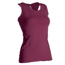 Vishes  Dehnbares Sommer Shirt mit Cutwork auf dem Rücken dunkelrot 44