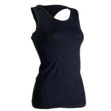 Vishes  Dehnbares Sommer Shirt mit Cutwork auf dem Rücken schwarz 40