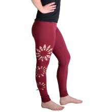 Vishes Leggings Hose Cutwork Goa Hose Elfen dunkelrot 44/46