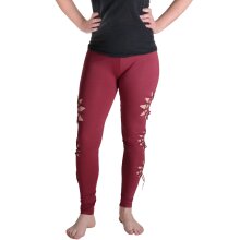 Vishes Leggings Hose Cutwork Goa Hose Elfen dunkelrot 44/46