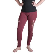 Vishes Leggings Hose Cutwork Goa Hose Elfen dunkelrot 48