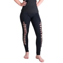 Vishes Leggings Hose Cutwork Goa Hose Elfen schwarz 40/42