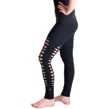 Vishes Leggings Hose Cutwork Goa Hose Elfen schwarz 40/42