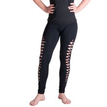 Vishes Leggings Hose Cutwork Goa Hose Elfen schwarz 40/42