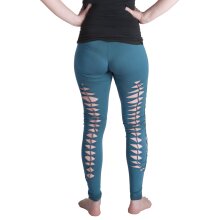 Vishes Leggings Hose Cutwork Goa Hose Elfen türkis 40/42
