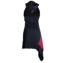 Vishes Mini Kleid Goa Neckholder Kleid Zipfelkleid schwarz-rot 42/44