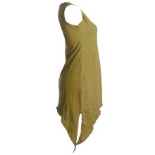 Vishes Zipfeliges Elfenkleid aus Baumwolle - mit rundem Rückenausschnitt olive 38-40