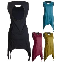 Vishes Zipfeliges Elfenkleid aus Baumwolle - mit rundem Rückenausschnitt schwarz 36