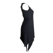 Vishes Zipfeliges Elfenkleid aus Baumwolle - mit rundem Rückenausschnitt schwarz 36