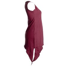 Vishes Zipfeliges Elfenkleid aus Baumwolle - mit rundem Rückenausschnitt dunkelrot 46-48