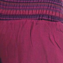 Vishes Sommer Chino Haremshose aus Baumwolle mit super elastischem Bund - handgewebt blaurosa