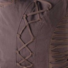 Vishes alternative Bekleidung - Yogitasche aus Baumwolle mit Cutwork und Schnüren braun