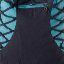 Vishes Yogi Umhängetasche aus Baumwolle mit Schnüren und Holzperlen schwarz-türkis