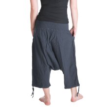 Vishes Extra Weite Hose mit Taschen 3/4 Hose grau