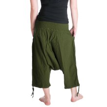 Vishes Extra Weite Hose mit Taschen 3/4 Hose olive