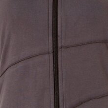 Vishes Patchwork Jacke FLeece Zipfelkapuze Hoodie grau 34