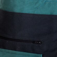 Vishes Wendebauchtausche aus Canvas Baumwolle schwarz-türkis