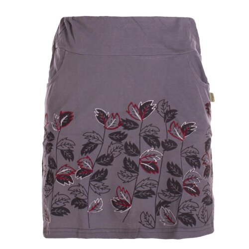 Vishes besticker Mini Rock mit Pflanzendruck grau 38