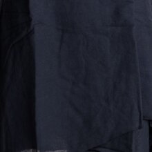 Vishes Ärmelloses Zipfeliges Lagenlook Kleid / Tunika aus handgewebter Baumwolle schwarzuni 32