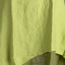 Vishes Ärmelloses Zipfeliges Lagenlook Kleid / Tunika aus handgewebter Baumwolle olive-hellgrün 34