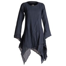 Vishes Langärmliges Zipfeliges Lagenlook Kleid /...