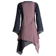 Vishes Langärmliges Zipfeliges Lagenlook Kleid /...