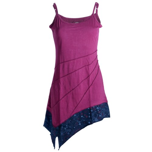 Vishes asymmetrisches Sommerkleid aus leichtem Jerseystoff dunkelrot 46/48