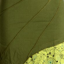 Vishes asymmetrisches Sommerkleid aus leichtem Jerseystoff olivegrün 44