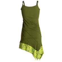 Vishes asymmetrisches Sommerkleid aus leichtem Jerseystoff olivegrün 44
