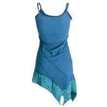 Vishes asymmetrisches Sommerkleid aus leichtem Jerseystoff türkis 36