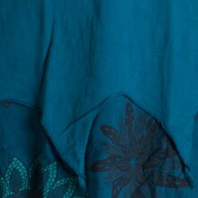 Vishes Zipfelige Elfentunika - im Lagenlook mit Blumen bedruckt Türkis 36