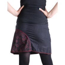 Vishes Mini Rock bestickt Goa Rock Hippie Cacheur schwarz-rot 44/46