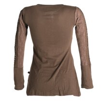 Vishes Sweater mit Bändern aus Baumwolljersey braun 42-44