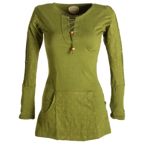 Vishes Sweater mit Bändern aus Baumwolljersey olive 36