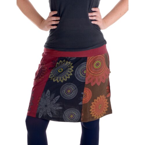 Vishes Mini Rock Goa Rock Hippie Cacheur dunkelrot 40