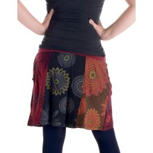 Vishes Mini Rock Goa Rock Hippie Cacheur dunkelrot 40